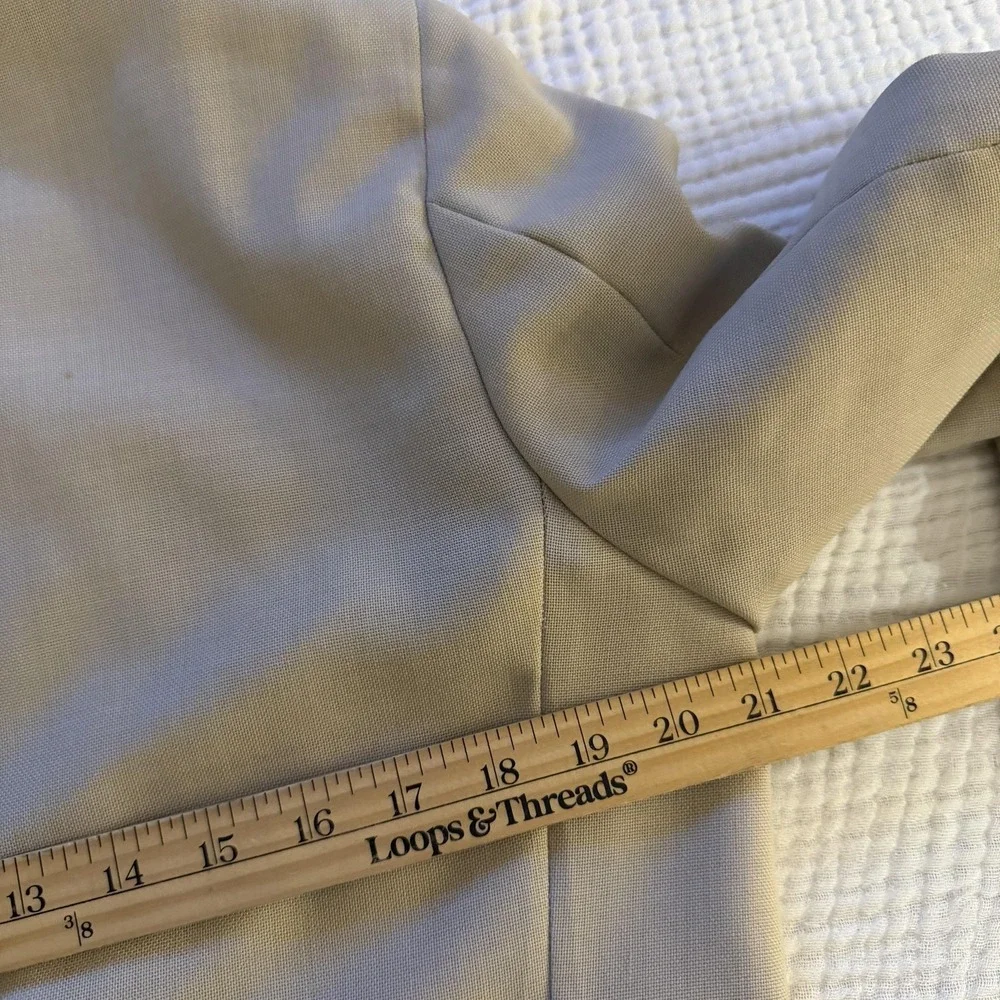 Vintage Palm Beach Blazer Mens Large Beige Wool Gold Button Classic USA 90s